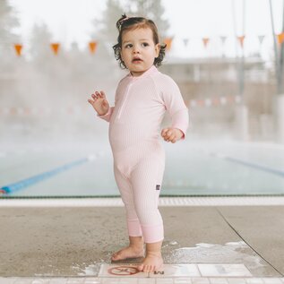 Honeysuckle 'Coral Seersucker' Print UV Protection One Piece Suit by Honeysuckle