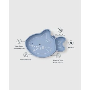 loulou Lollipop Shark Silicone Snack Plate