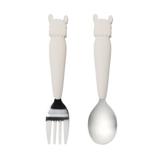 loulou Lollipop Llama Toddler Spoon and Fork Set By Loulou Lollipop