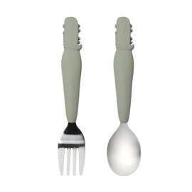 loulou Lollipop Alligator Toddler Spoon and Fork Set By Loulou Lollipop