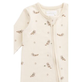 Jamie Kay Otter Buddies Organic Cotton Reese Zip One Piece Romper by Jamie Kay