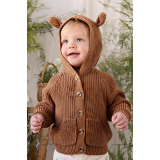 Jamie Kay The Original Bear Knit Cotton Cardigan with Hood by Jamie Kay