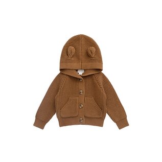 Jamie Kay The Original Bear Knit Cotton Cardigan with Hood by Jamie Kay