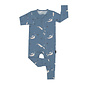 Belan J Beluga Whale Print Bamboo Footless Sleeper with Fold-Over Cuffs by Belan J