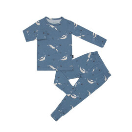 Beluga Whale Print Bamboo Long Sleeve PJ Set