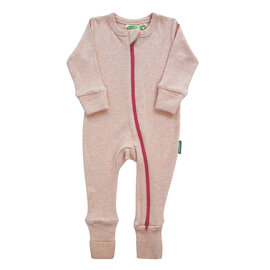Parade Pink Melange Long Sleeve Organic Cotton Romper by Parade
