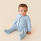 Parade Blue Melange Long Sleeve Organic Cotton Romper by Parade