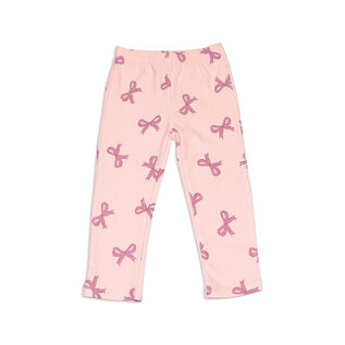Silkberry Bow Print Bamboo Fleece Legging by Silkberry