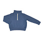 Silkberry Indigo Bamboo Fleece Half Zip Sweatshirt by Silkberry