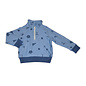 Silkberry All Star Print Bamboo Fleece Half Zip Sweatshirt by Silkberry