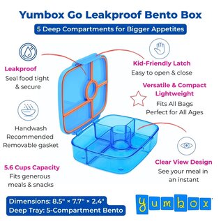 Yumbox Yumbox Go 5 Compartment Leakproof Bento Lunchbox