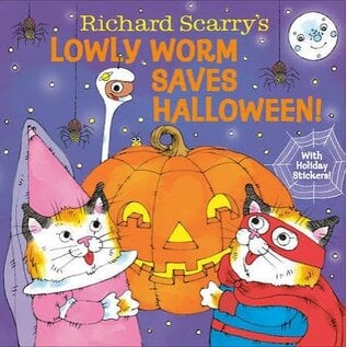 Richard Scarry's Lowly Worm Saves Halloween with Holiday Stickers