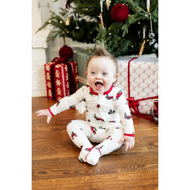 Kyte Baby Holiday Tree Farm Print Zippered Bamboo Footie by Kyte Baby
