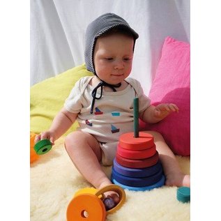 Grimms Wooden Rainbow Conical Stacking Tower by Grimms