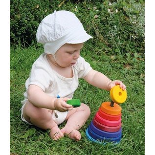 Grimms Wooden Rainbow Conical Stacking Tower by Grimms