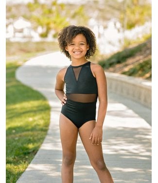 BP Designs Mesh Center Open Back Leotard 73312 - Black and Pink Dance  Supplies, Tulsa