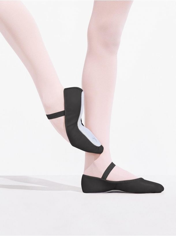 Capezio Women's Black Full Sole Leather Ballet Slippers 
