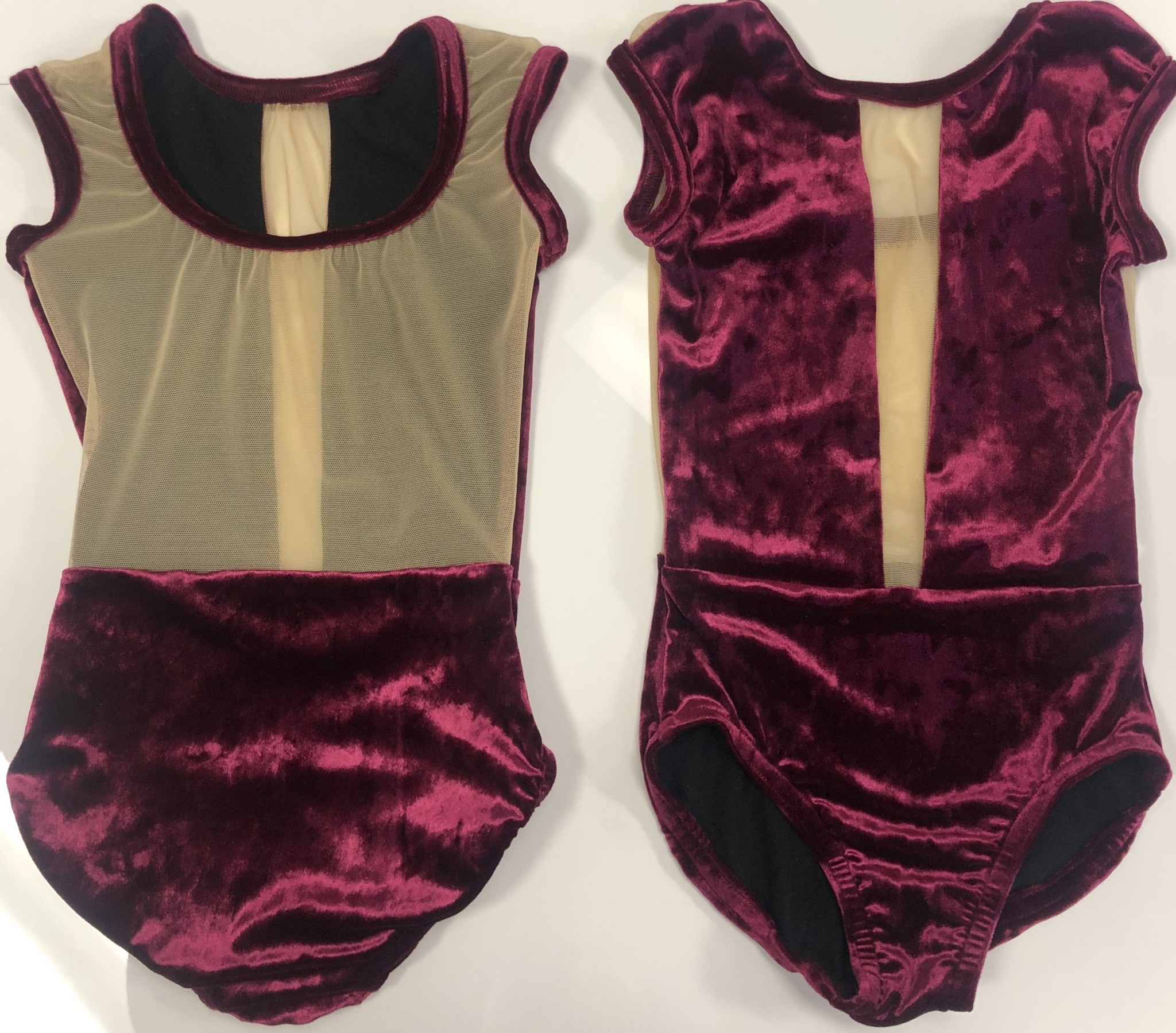 burgundy leotard