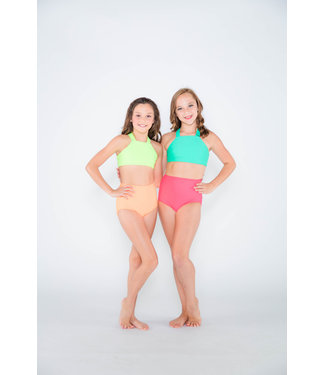 BP Designs Cross Back Bra Top 74124 - Black and Pink Dance