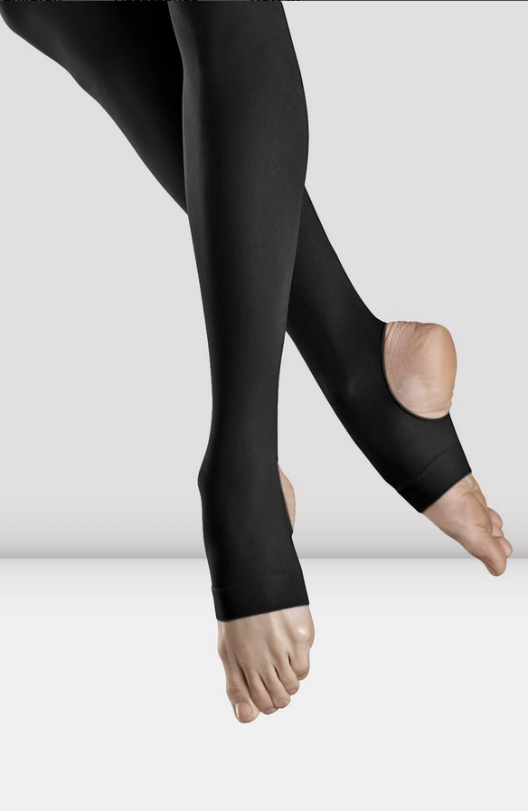 BLOCH STIRRUP TIGHTS T0938L Black And Pink Dance Supplies Tulsa