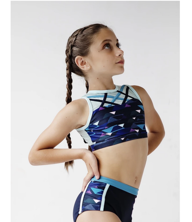 Dancewear Girls' Sports Bra for Dance, Cheer, Gymnastics