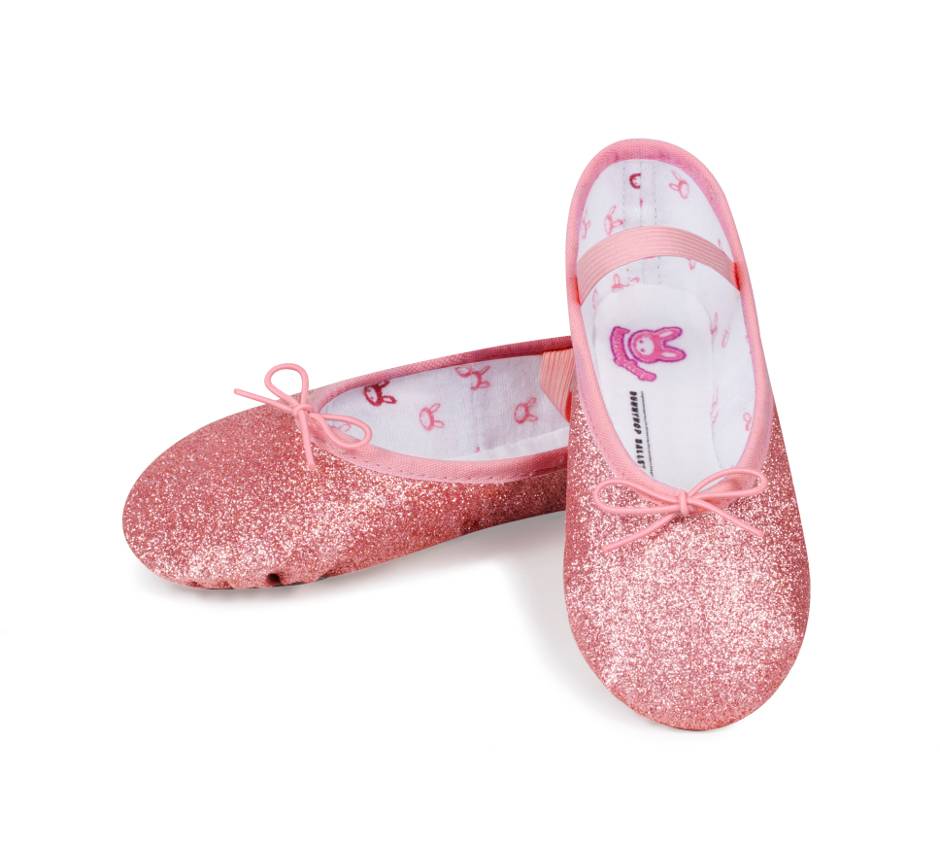 girls glitter ballet shoes