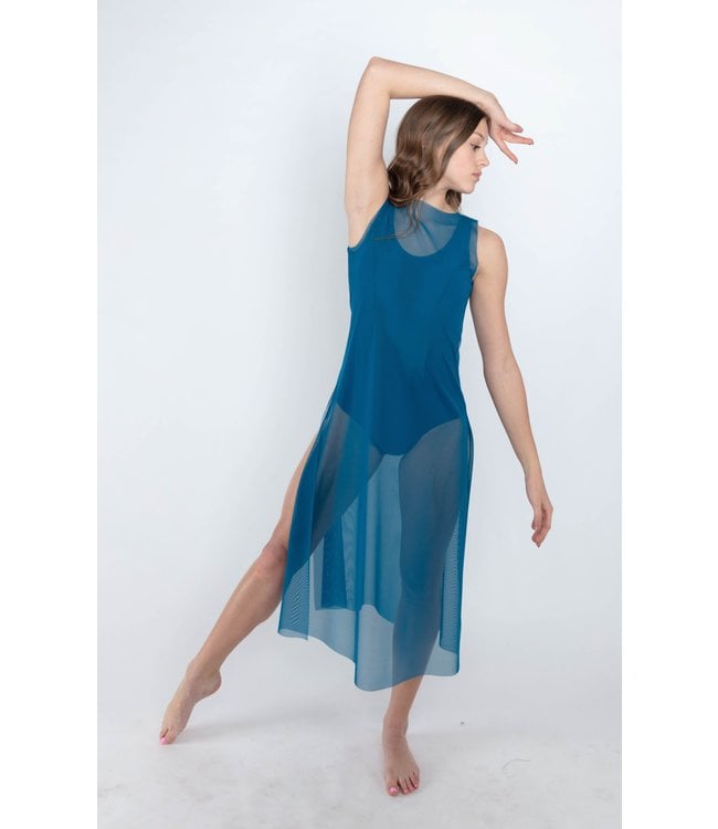 BP Designs BP Designs Mesh Long Side Slit Dress 39113