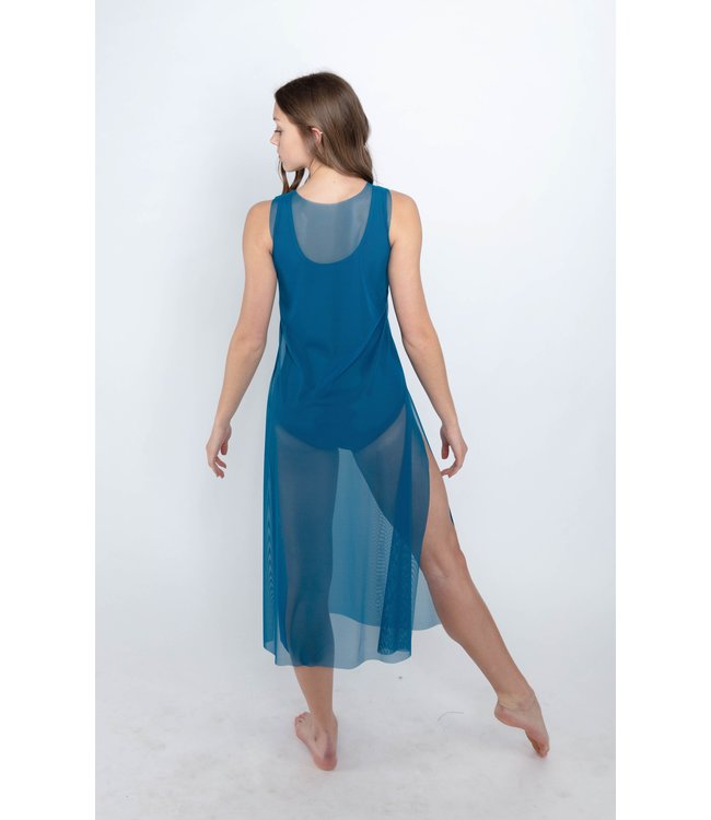 BP Designs BP Designs Mesh Long Side Slit Dress 39113