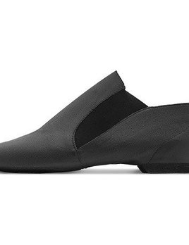 black leather slip on jazz shoes