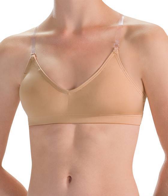 clear strap sports bra