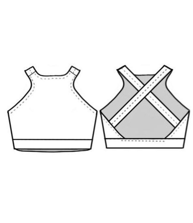 BP Designs BP Designs High Neck Cross Back Bra Adult 74121