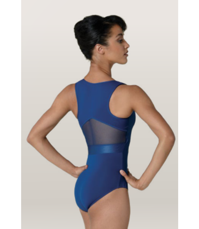 Danshuz Zip Front Mesh Back Leotard 22117A