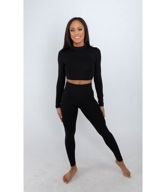 BP Designs Long Sleeve Mock Neck Crop 84114