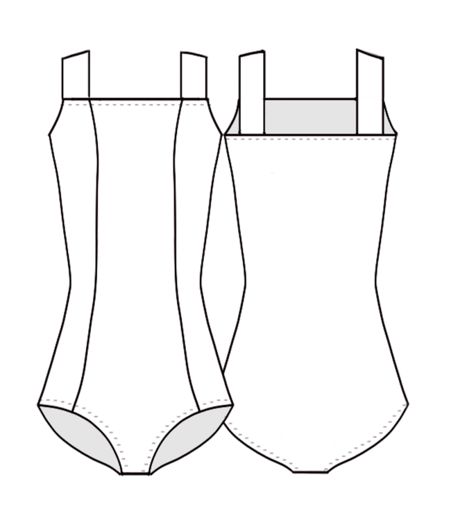 BP Designs 33123 PRINCESS SEAM WIDE STRAP LEOTARD