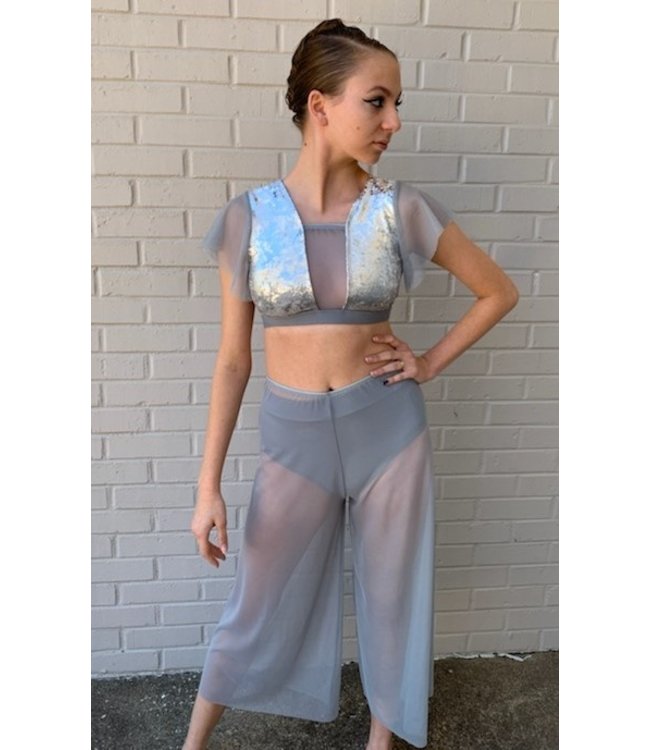 BP Designs BP Designs Mesh Wide Leg Capri 31603