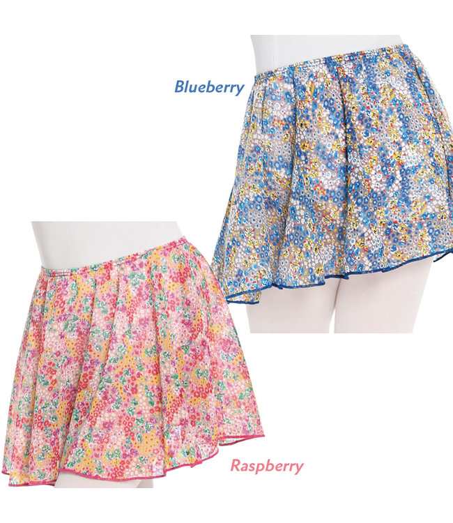 Eurotard Girls Flirty Floral Pull-on Skirt 04283