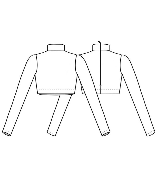 BP Designs Long Sleeve Mock Neck Crop Style 84114