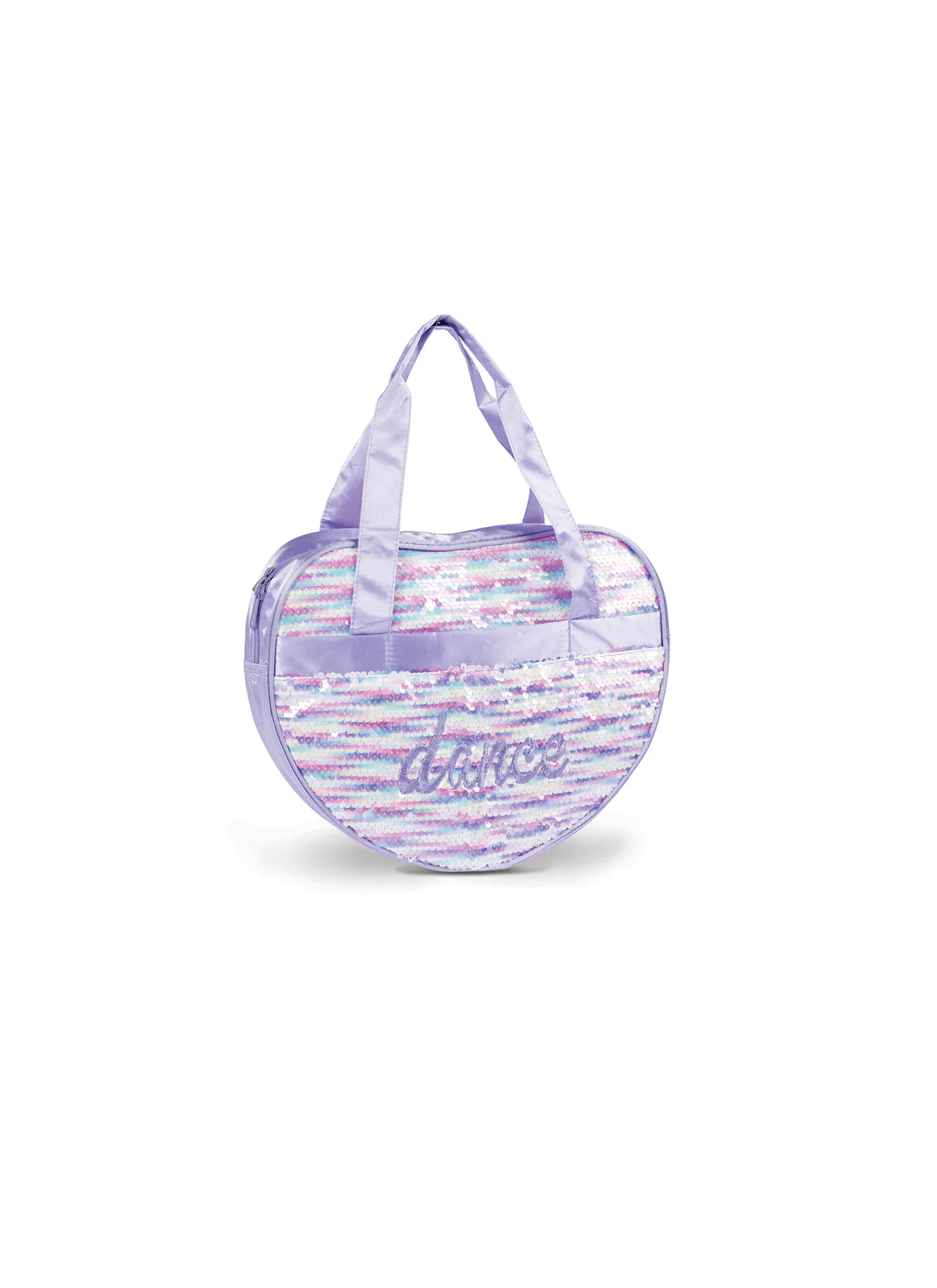 Danshuz Shimmering Heart Sequin Tote B24510 - Black and Pink