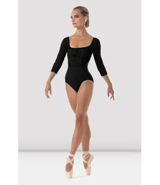 Bloch Mesh Detail 3/4 Sleeve Leo L4106B