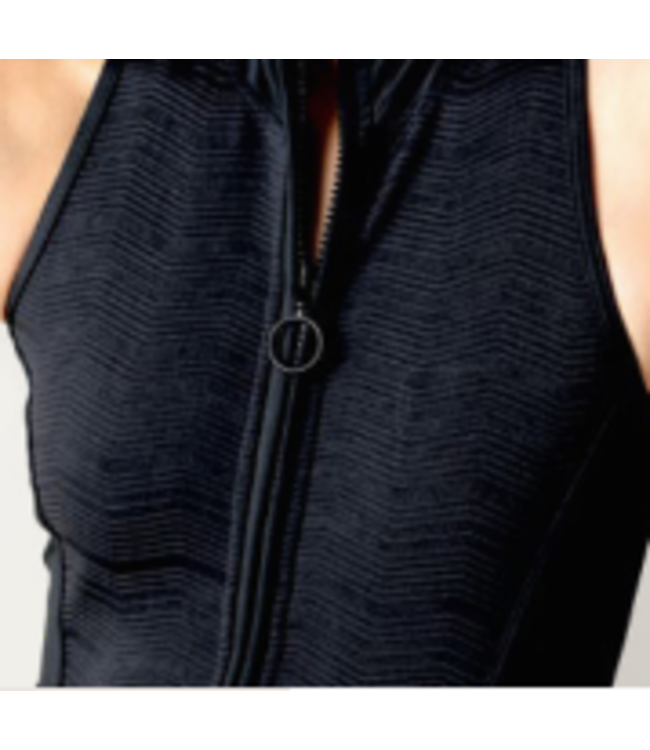 Danshuz Zip Front Open Back Mock Neck Leotard 22129