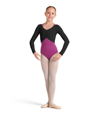 Bloch Long Sleeve Gathered Front Top M30004C