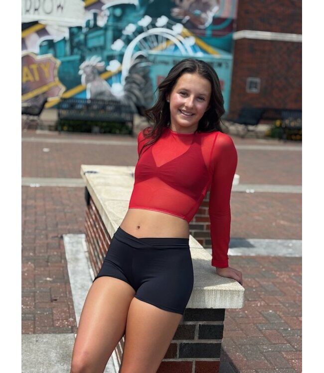 BP Designs BP Designs Mesh Long Sleeve Pull On Crop 84337