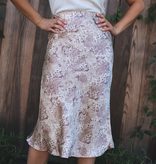 Snake Skin Middy Skirt