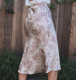 Snake Skin Middy Skirt