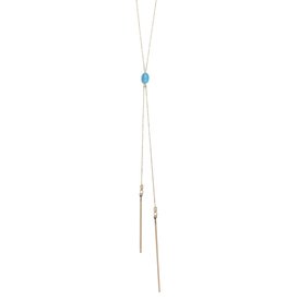 Turquoise Double Bar Drop Necklace