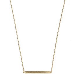 Brushed Metal Bar Necklace