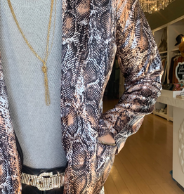 Satin Snakeskin Blazer