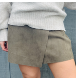 Suede Wrap Skort