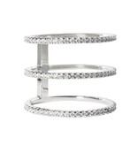 Rhinestone 3 Bar Ring