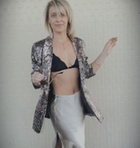 Alexa Silky Slit Midi Skirt